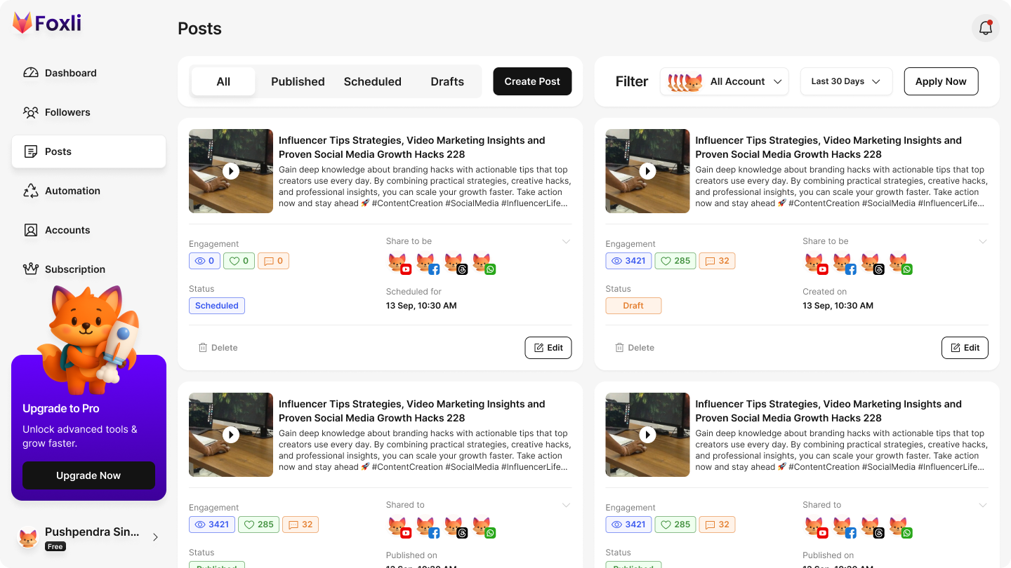 Posts Dashboard Thumb